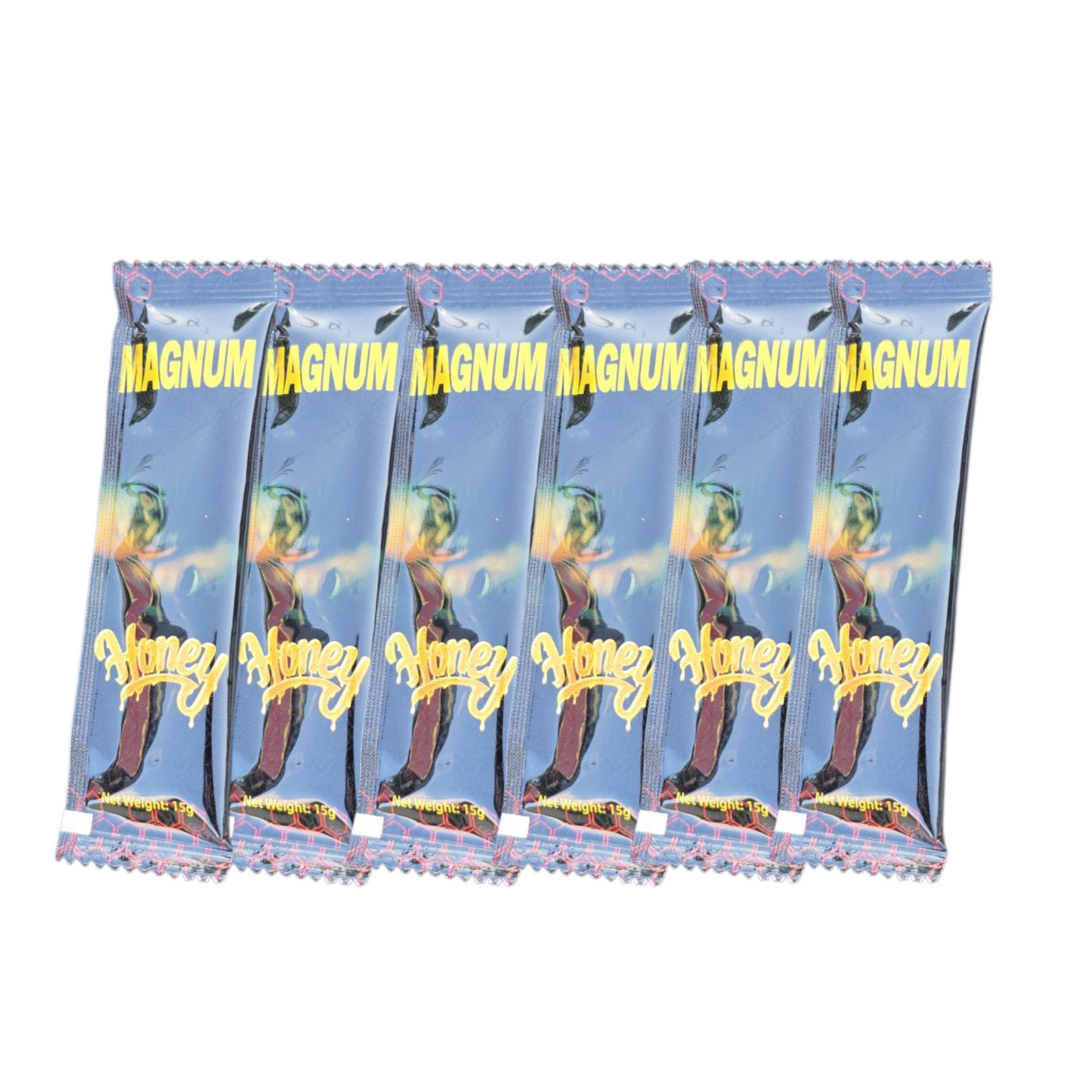 Magnum Gold Honey – 15g Sachet | 12-Pack Display