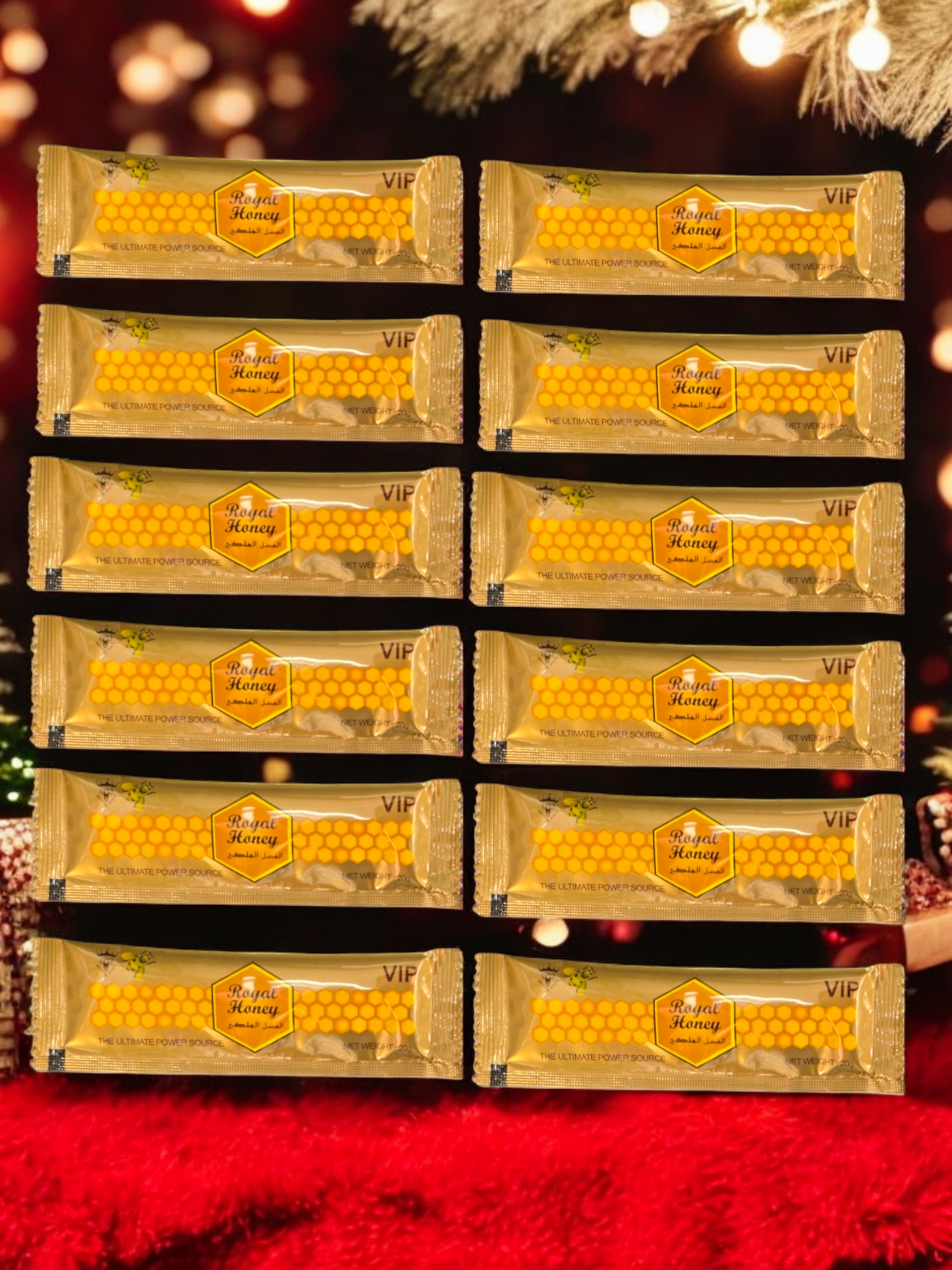 Royal Honey VIP-Halal – 12 Sachets x 20g | Premium Natural Energy Booster for Men