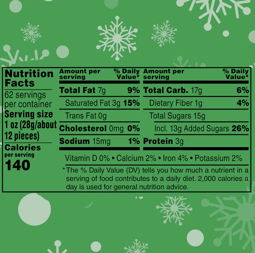 M&M's Holiday Mix Candy Bulk Jar, Peanut Chocolate Candy, 55 oz.