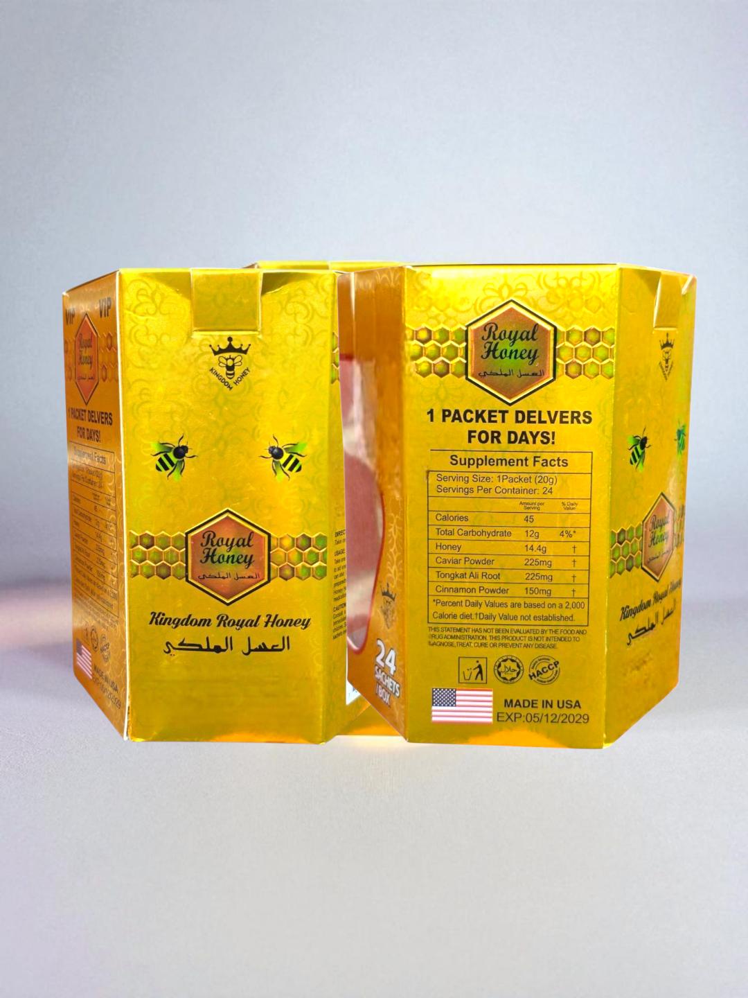 Royal Honey Sachet – 24 Count Box | Premium Vitality & Energy Formula