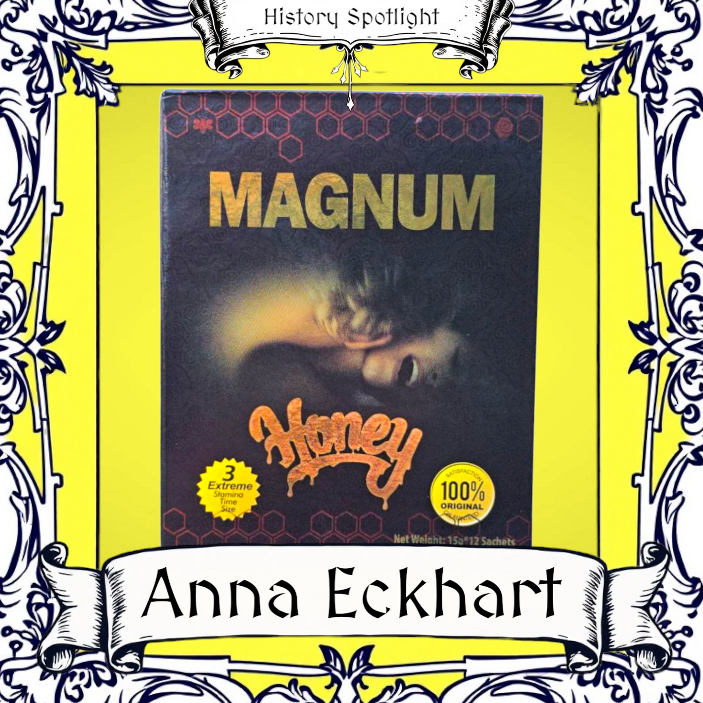 Magnum Gold Honey – 15g Sachet | 12-Pack Display