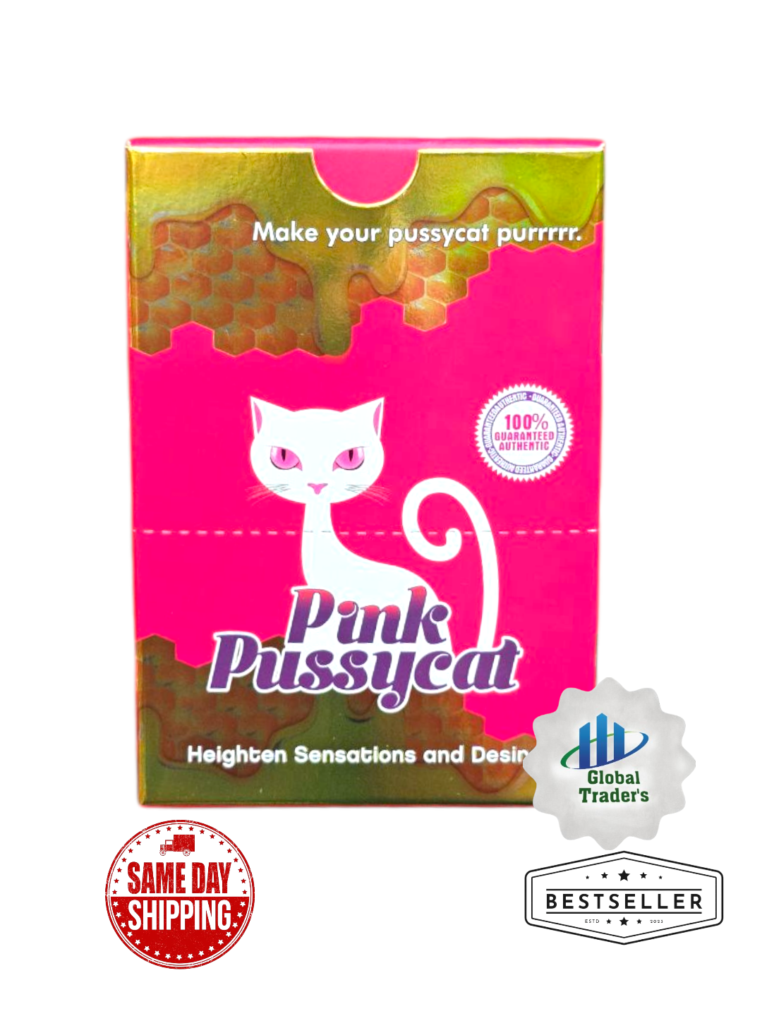 Pink Pussycat Honey for Women – 12 Tubes (22g Each) | Natural Female Vitality Booster