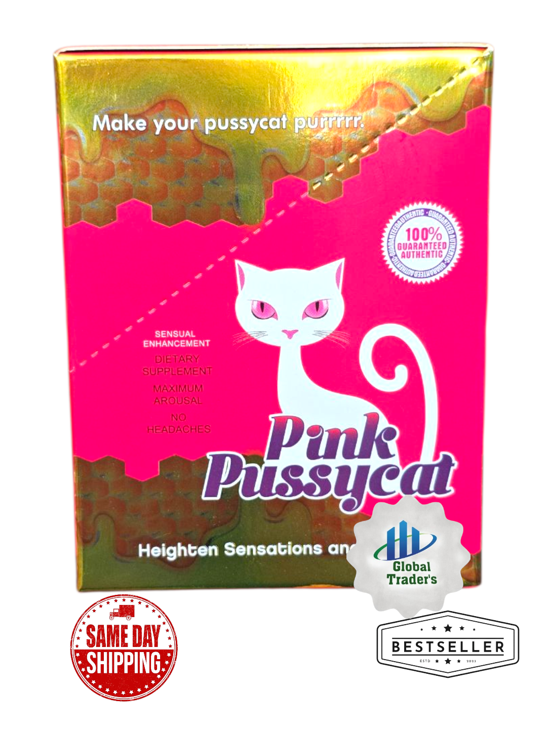 Pink Pussycat Honey for Women – 12 Tubes (22g Each) | Natural Female Vitality Booster