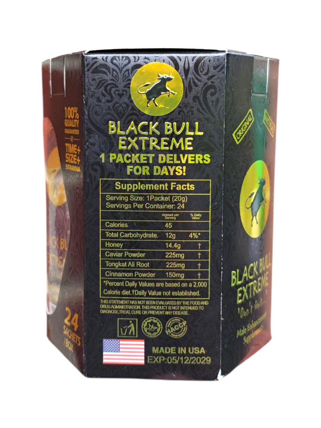 Black Bull Extreme Honey – Extra Strength Stamina & Energy Booster (24 packs)