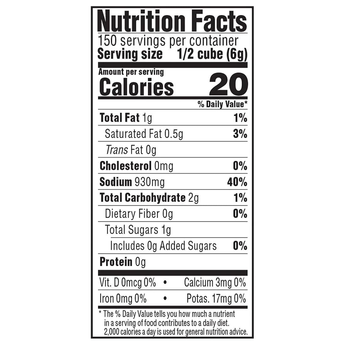 Wellsley Farms Chicken Flavored Bouillon Cubes – 75 Count (Makes 150 Cups of Broth)