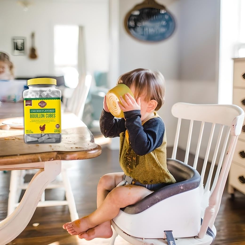 Wellsley Farms Chicken Flavored Bouillon Cubes – 75 Count (Makes 150 Cups of Broth)