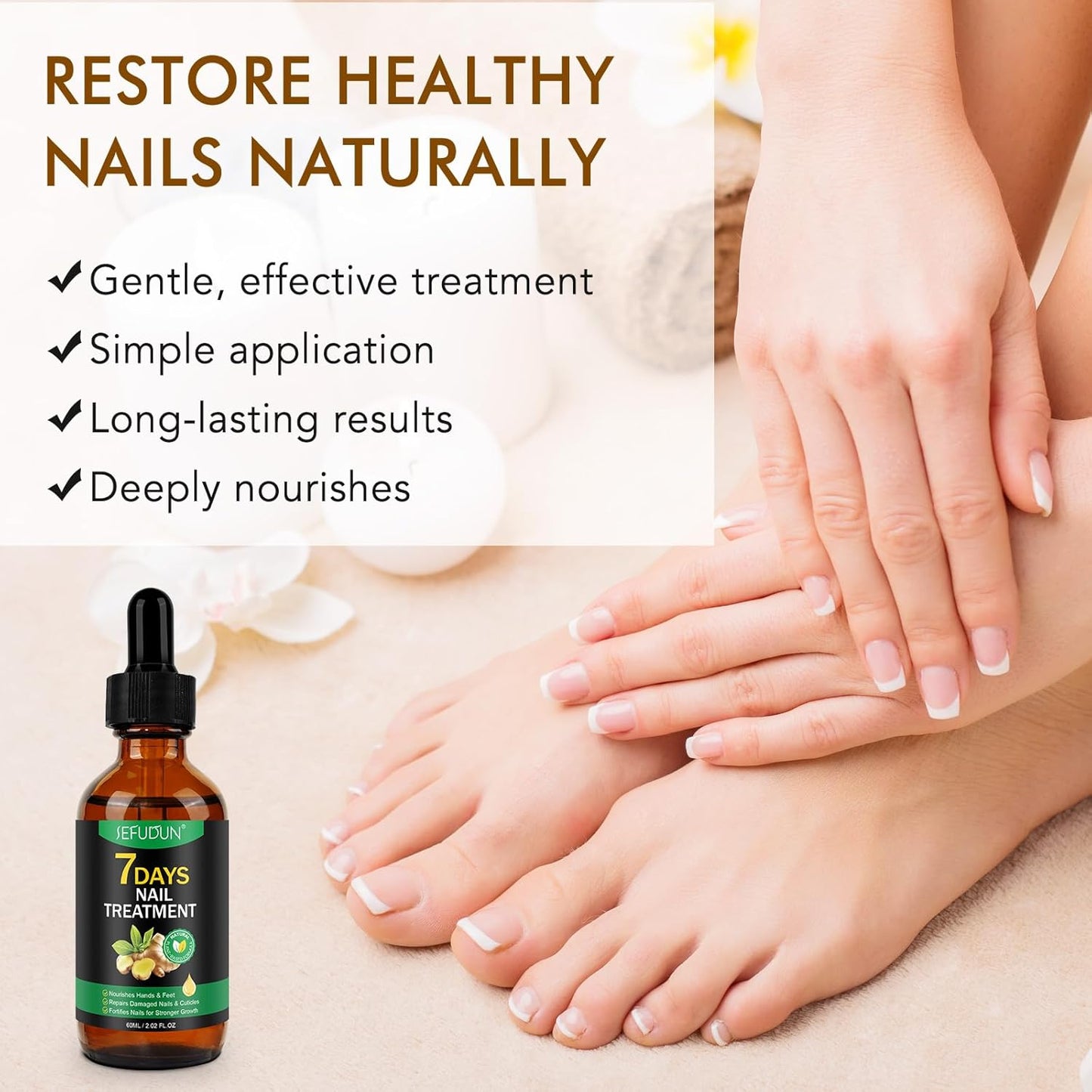 Nail Growth Serum, Ginger Nail Serum, Nails Repair Cuticles Oil, Ginger Nail Oil for Strengthen & Promote Nails Growth, Natural Plant Formula