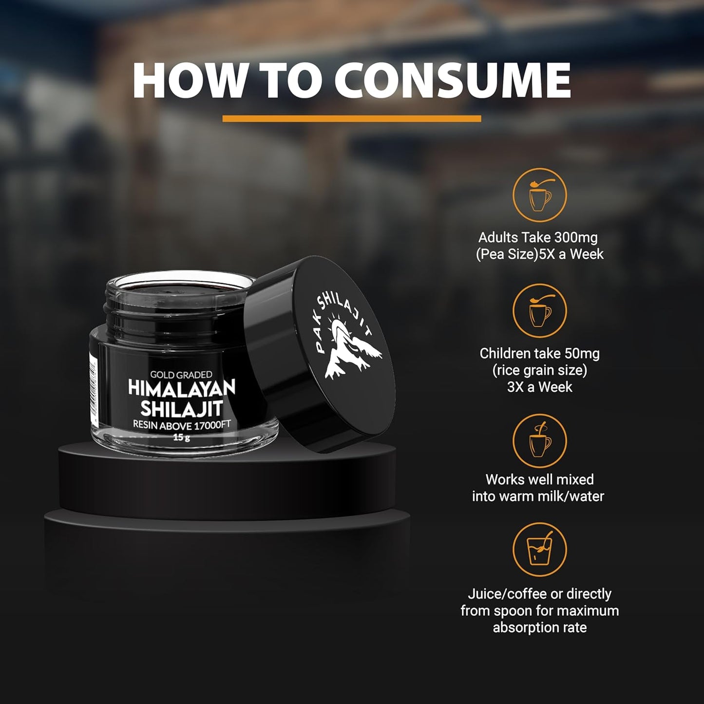 Pure Himalayan Shilajit Resin 45 Days Sun Dried & Gold Graded Shilajit Above 17000FT | Purified & Organic, 85 Plus Natural Minerals, Rich in Fulvic & Humic Acid for Men & Womens (15Gram)