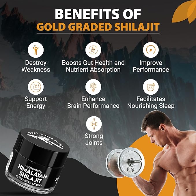 Pure Himalayan Shilajit Resin 45 Days Sun Dried & Gold Graded Shilajit Above 17000FT | Purified & Organic, 85 Plus Natural Minerals, Rich in Fulvic & Humic Acid for Men & Womens (15Gram)