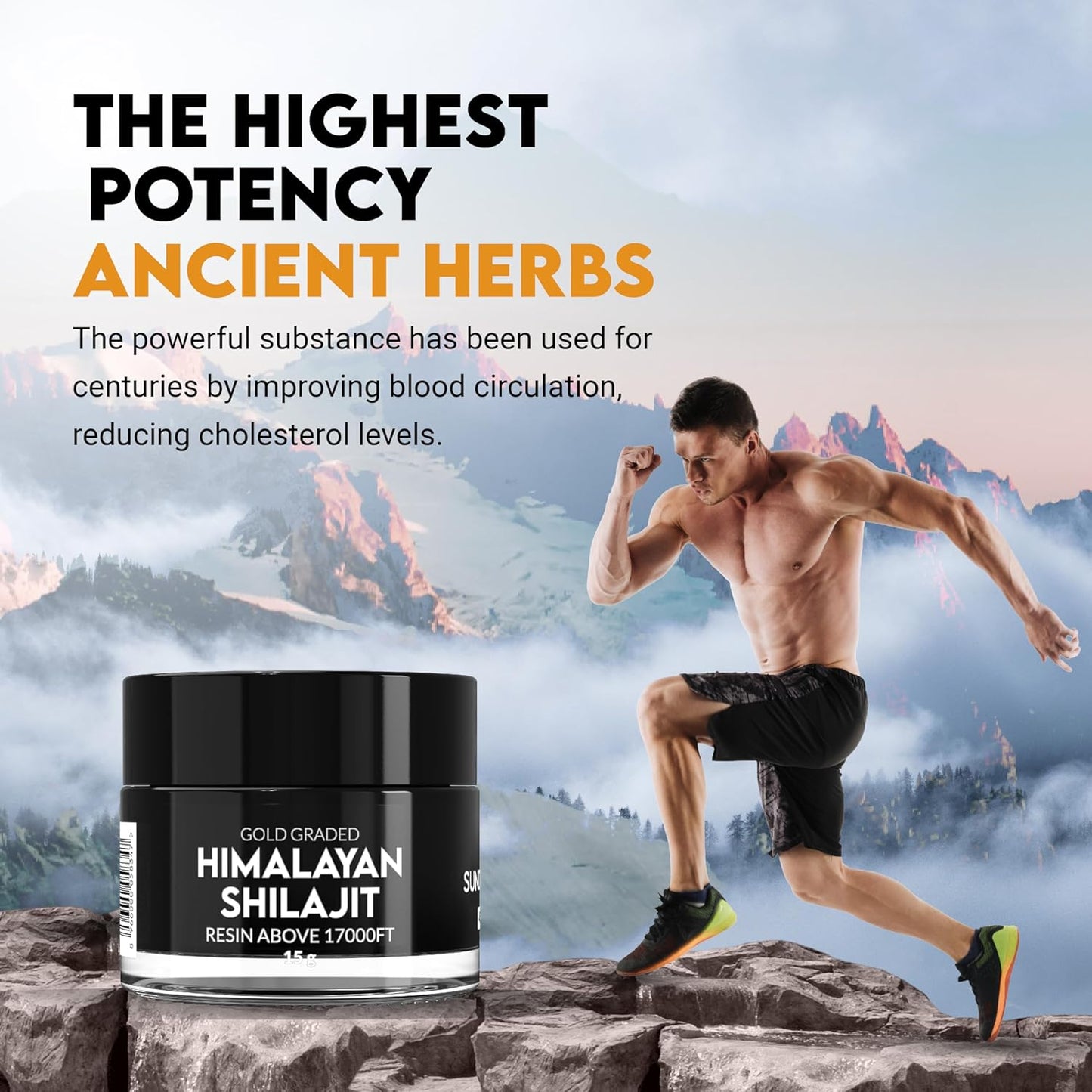 Pure Himalayan Shilajit Resin 45 Days Sun Dried & Gold Graded Shilajit Above 17000FT | Purified & Organic, 85 Plus Natural Minerals, Rich in Fulvic & Humic Acid for Men & Womens (15Gram)