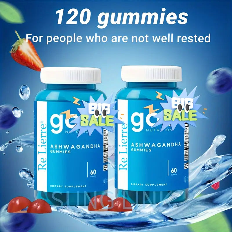 Goli® Ashwagandha & Vitamin D Gummies – 60 Count | KSM-66, Vegan, Gluten-Free, Non-GMO | Stress Relief, Relaxation & Wellness Support – Mixed Berry Flavor