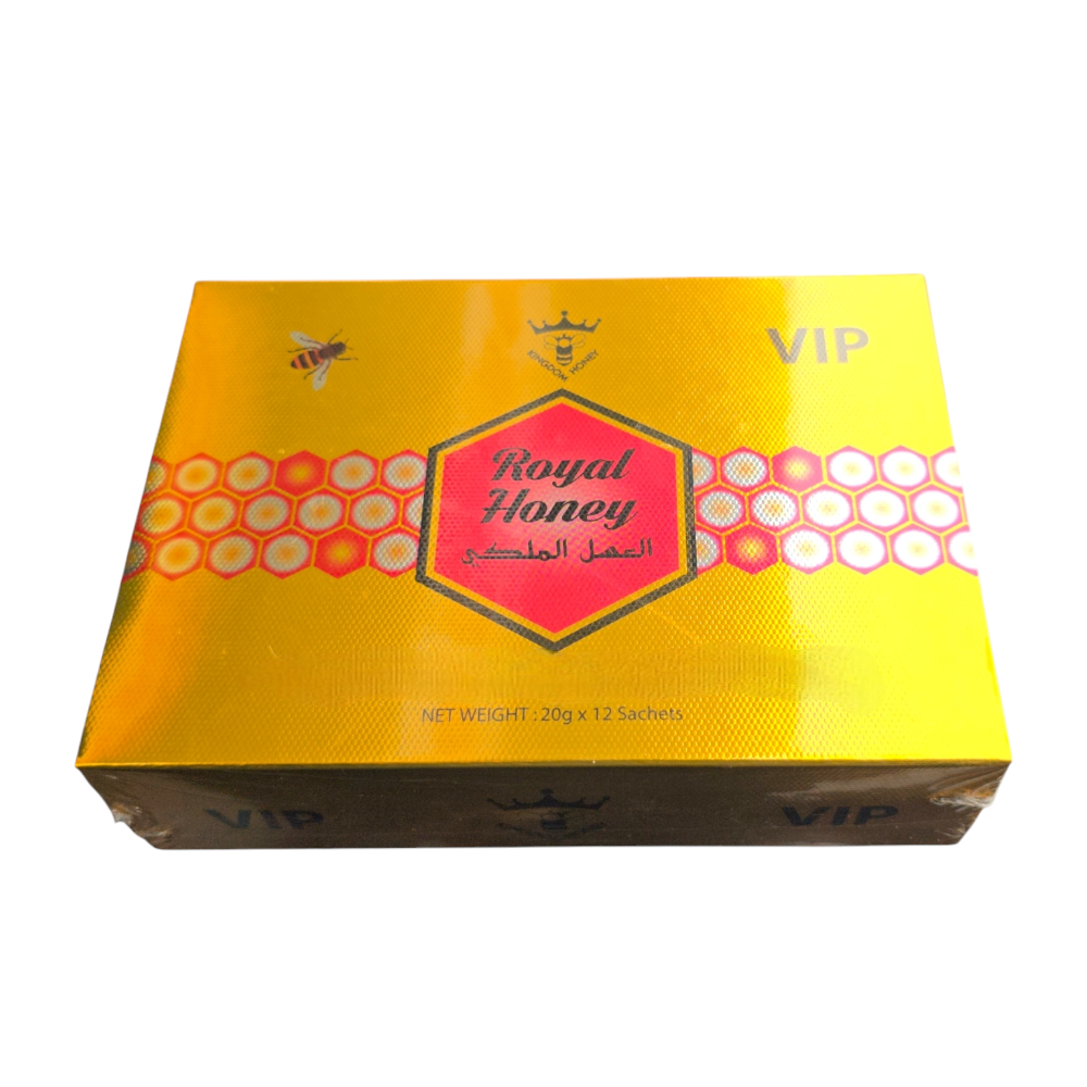 Royal Honey VIP-Halal – 12 Sachets x 20g | Premium Natural Energy Booster for Men