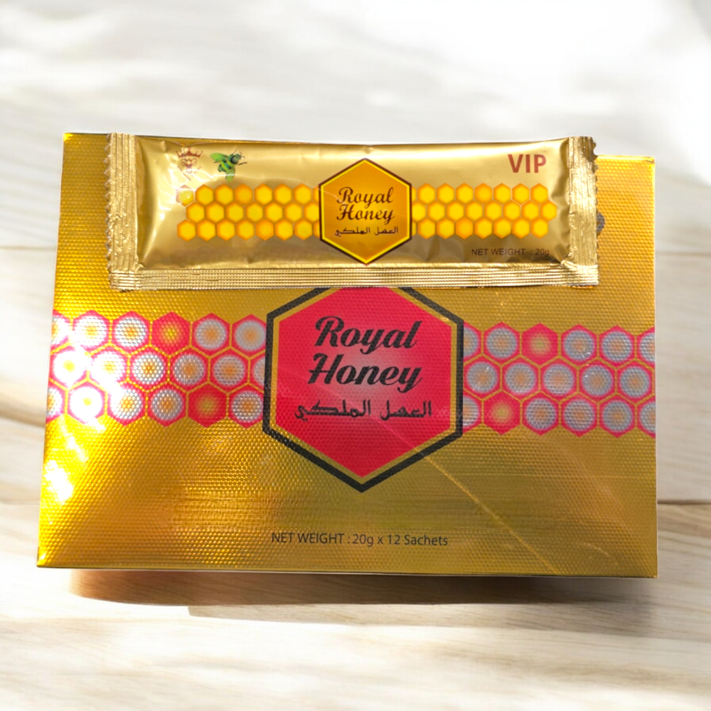 Royal Honey VIP-Halal – 12 Sachets x 20g | Premium Natural Energy Booster for Men