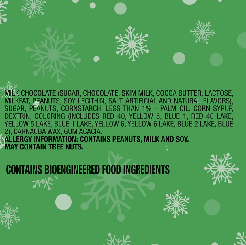 M&M's Holiday Mix Candy Bulk Jar, Peanut Chocolate Candy, 55 oz.