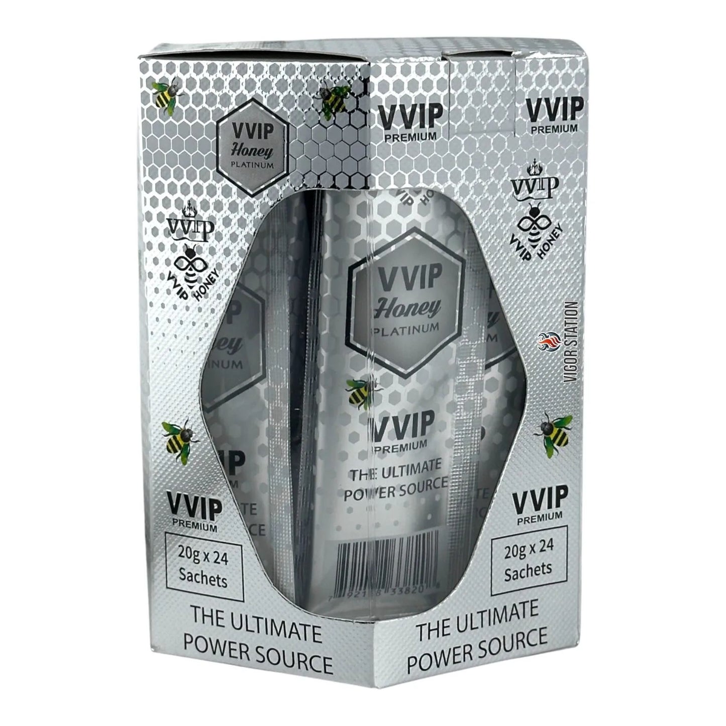 VVIP Honey Platinum Premium Energy & Vitality Honey Sachets (24 Pack)