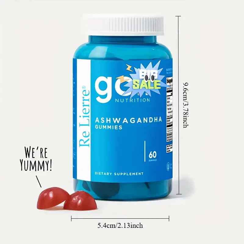 Goli® Ashwagandha & Vitamin D Gummies – 60 Count | KSM-66, Vegan, Gluten-Free, Non-GMO | Stress Relief, Relaxation & Wellness Support – Mixed Berry Flavor